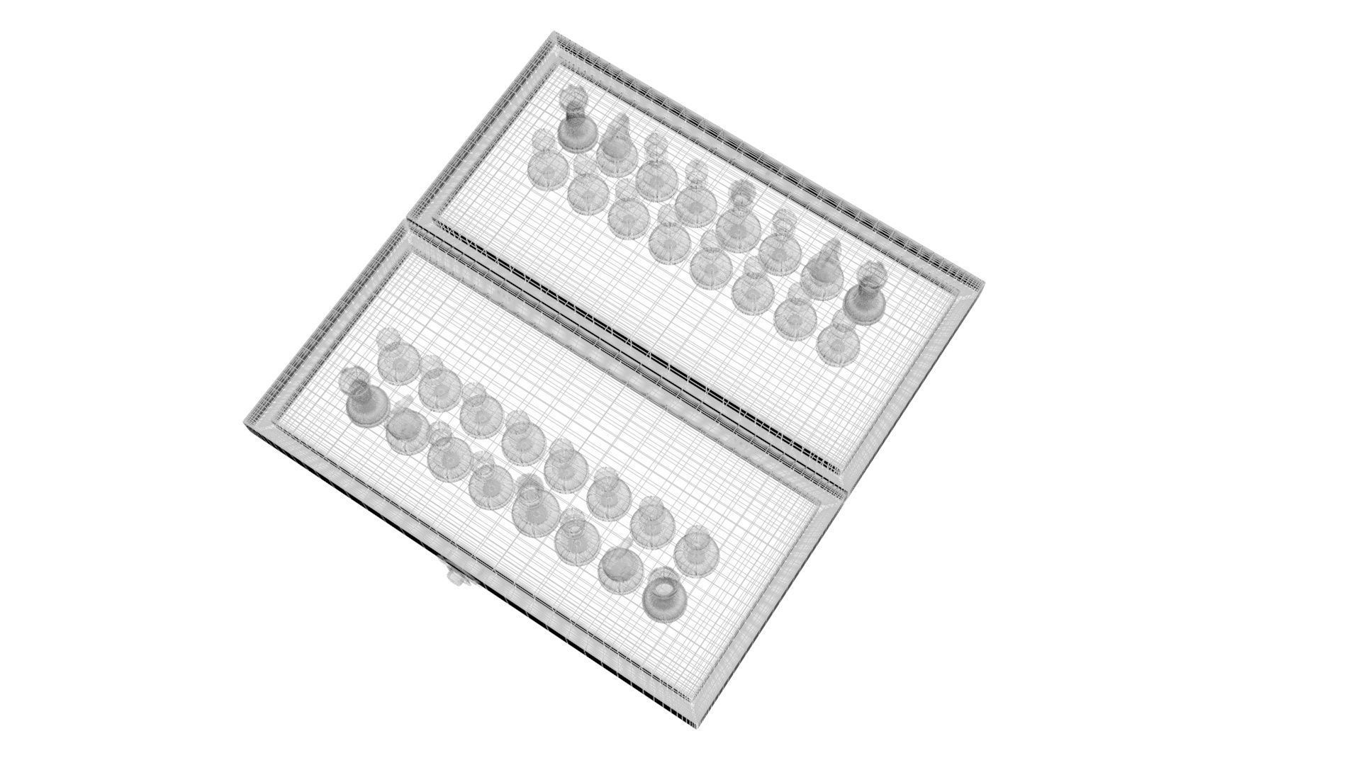 Chess Figures On Chess Board 3D model_15