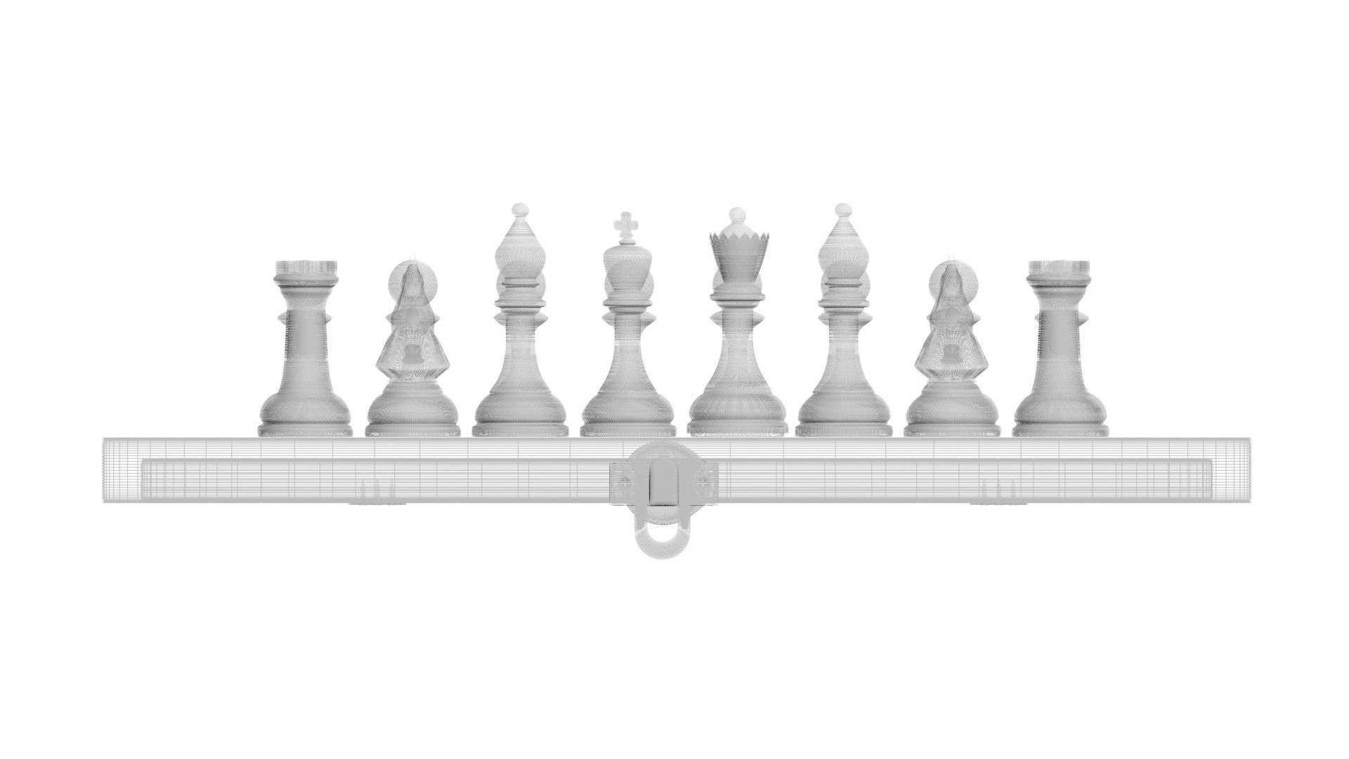Chess Figures On Chess Board 3D model_23