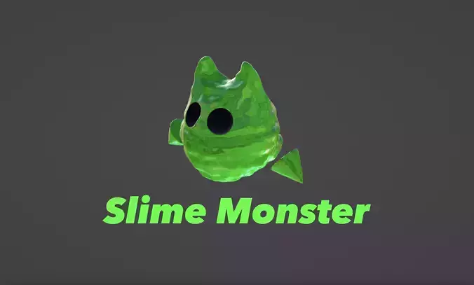 Slime Monster Low-poly 3D model