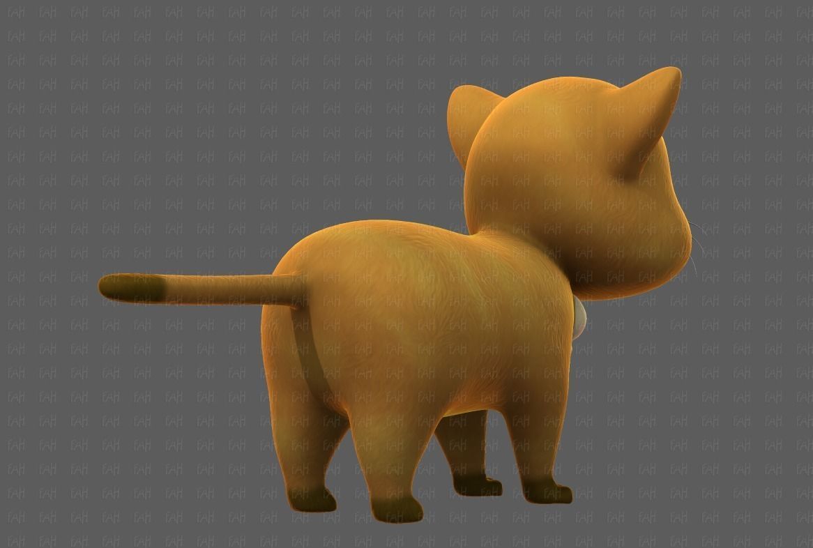 Cat Cartoon V05 Low-poly 3D model_4