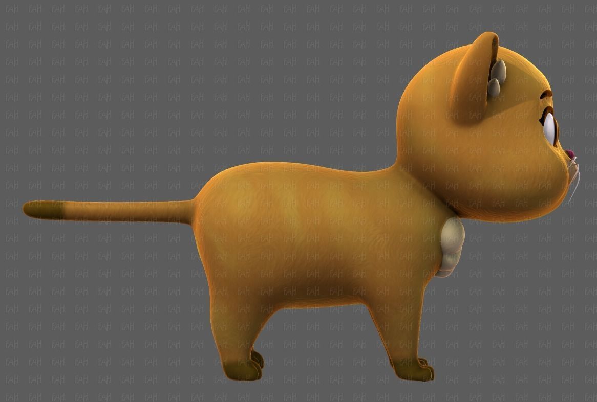 Cat Cartoon V05 Low-poly 3D model_3