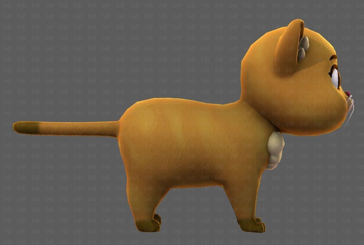 Cat Cartoon V05 Low-poly 3D model_19