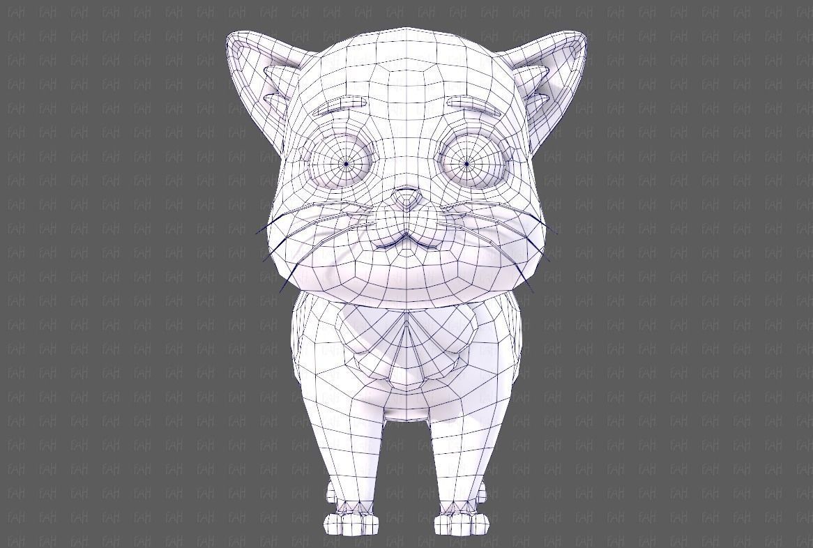 Cat Cartoon V05 Low-poly 3D model_25