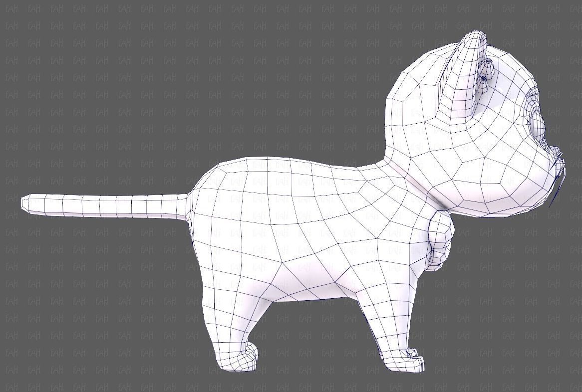 Cat Cartoon V05 Low-poly 3D model_27