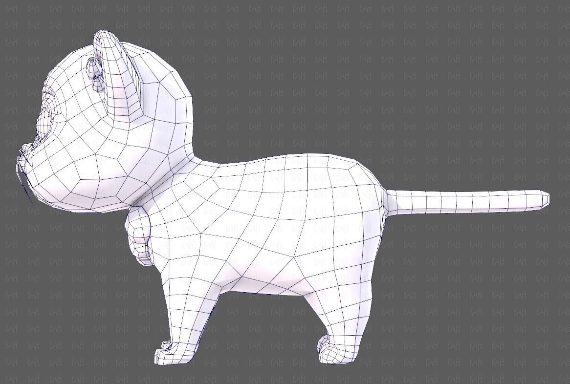 Cat Cartoon V05 Low-poly 3D model_31