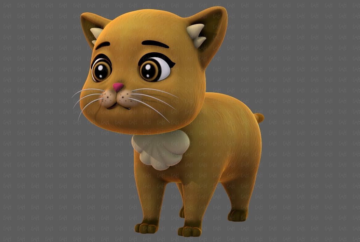 Cat Cartoon V05 Low-poly 3D model_41