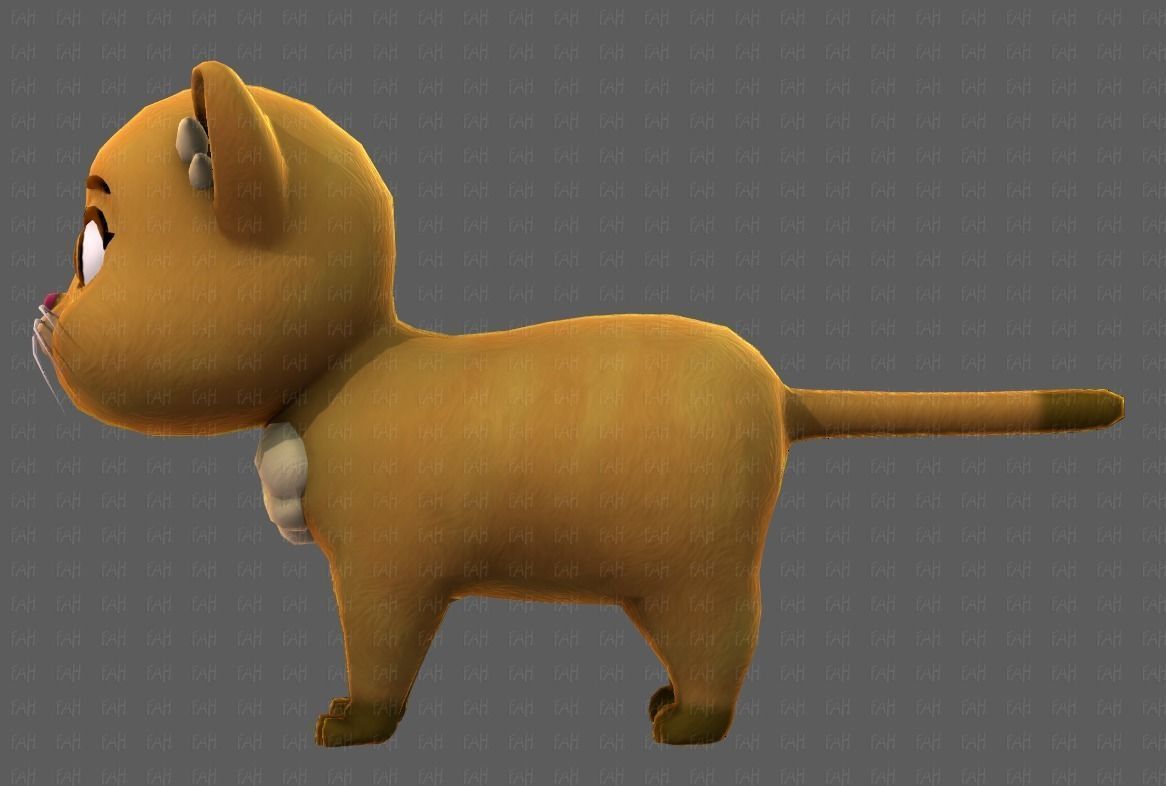 Cat Cartoon V05 Low-poly 3D model_23