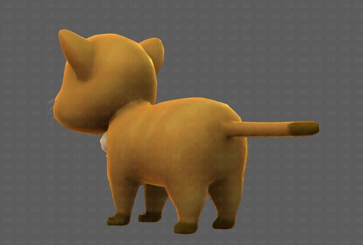 Cat Cartoon V05 Low-poly 3D model_22
