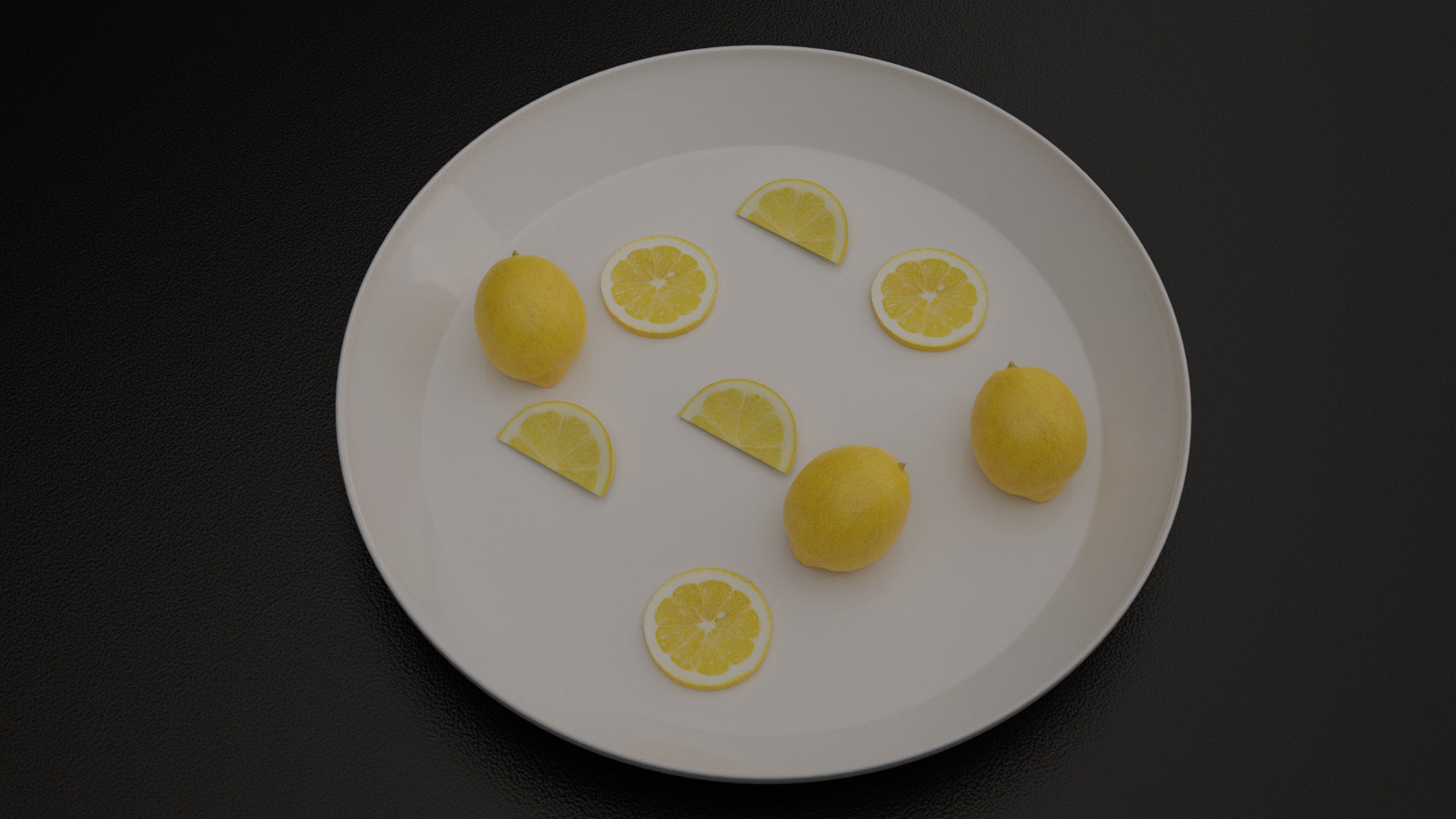 Lemon photorealistic Low-poly 3D model_3