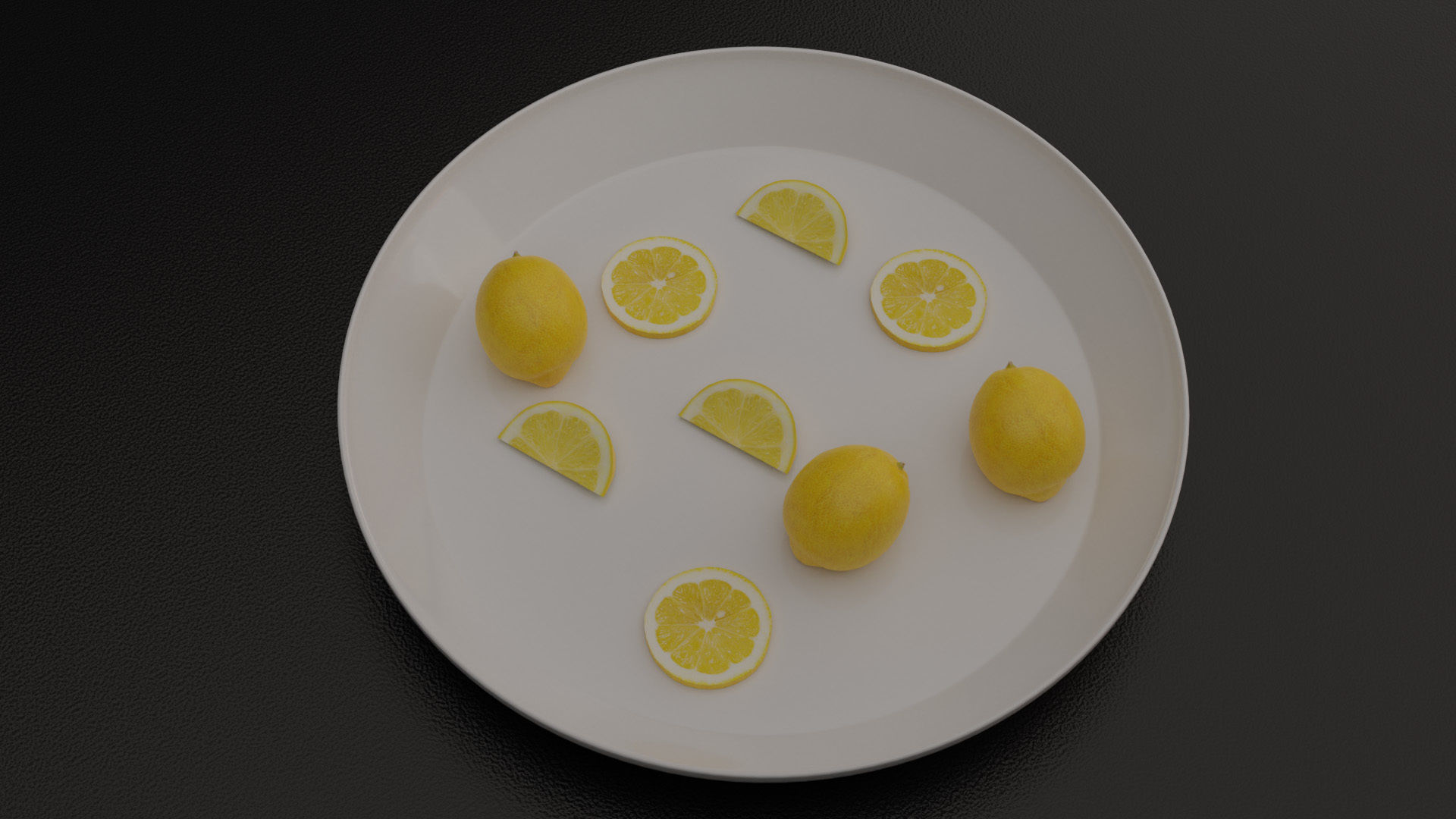 Lemon photorealistic Low-poly 3D model_7
