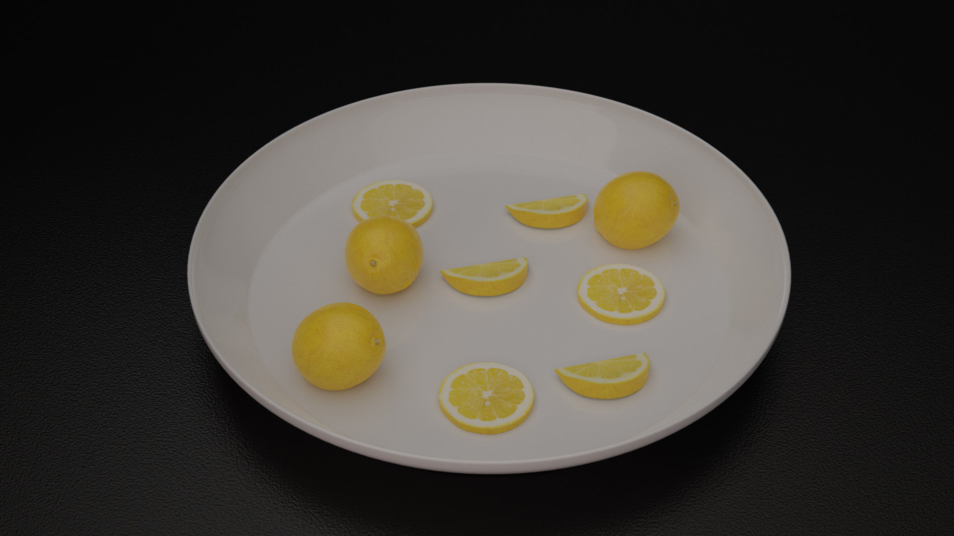 Lemon photorealistic Low-poly 3D model_1