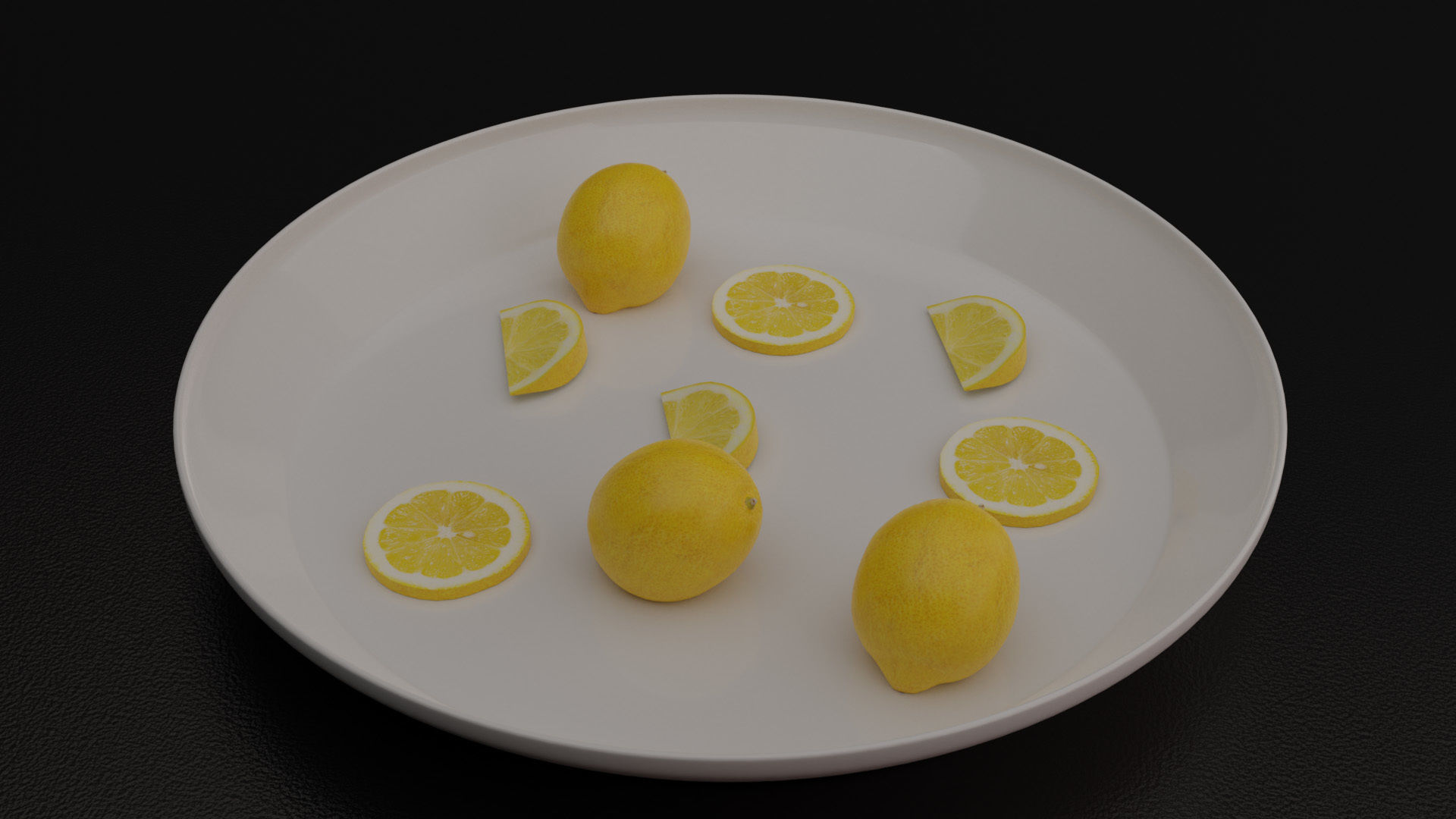 Lemon photorealistic Low-poly 3D model_4