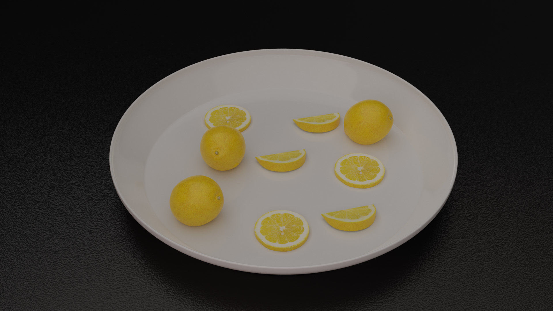 Lemon photorealistic Low-poly 3D model_5