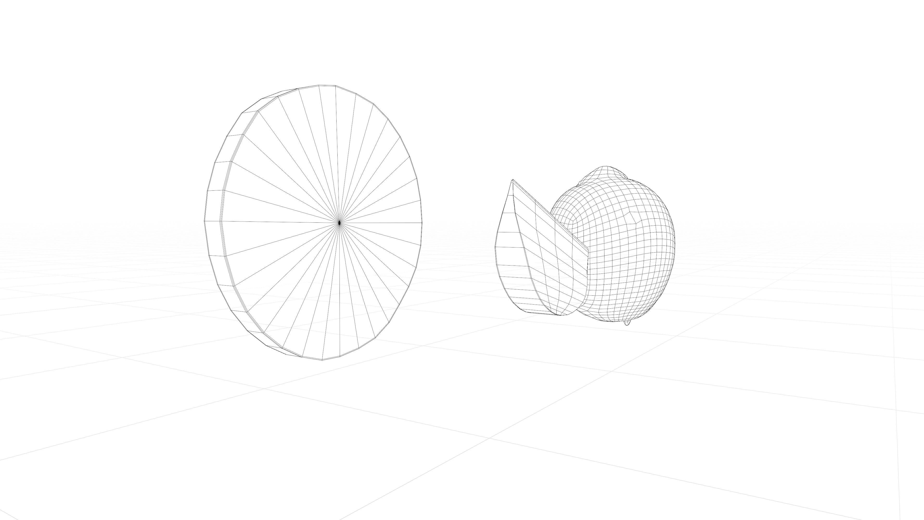 Lemon photorealistic Low-poly 3D model_11