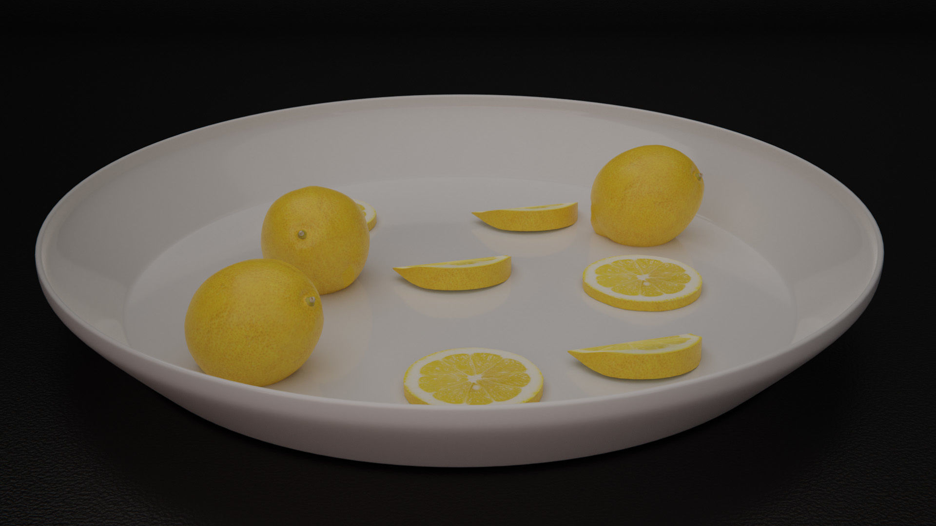 Lemon photorealistic Low-poly 3D model_2
