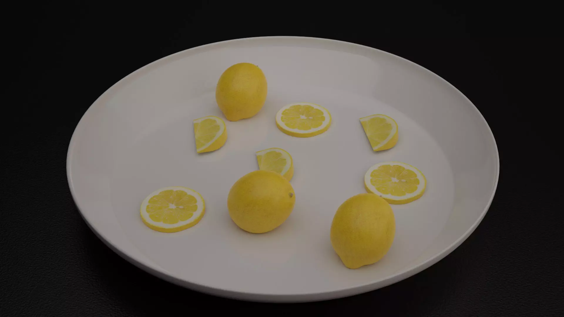 Lemon photorealistic Low-poly 3D model_0