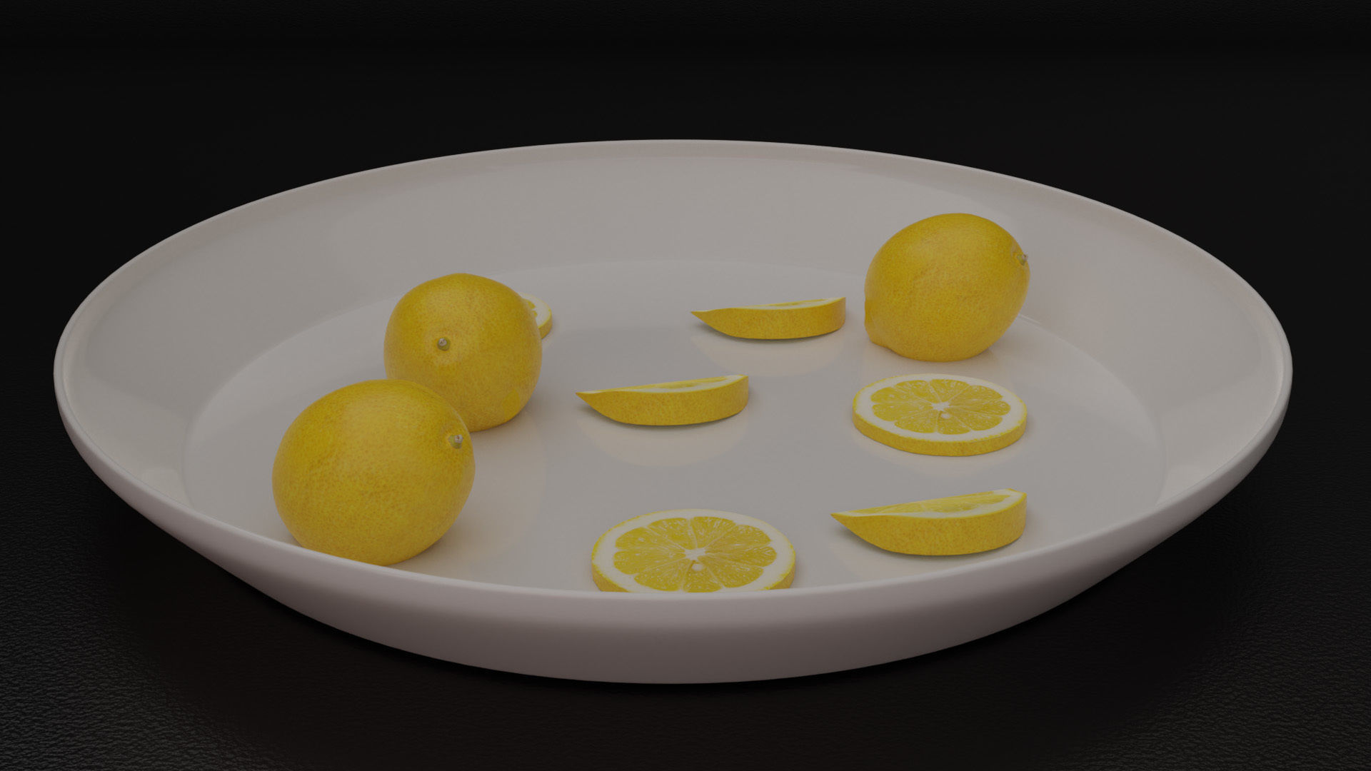 Lemon photorealistic Low-poly 3D model_6