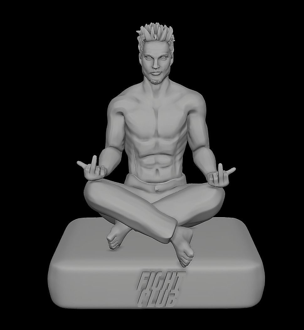 Fight Club Tyler Durden 3d pritable stylized 3d model 3D print model_5