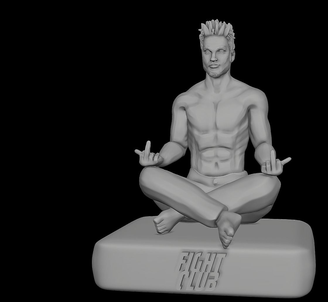 Fight Club Tyler Durden 3d pritable stylized 3d model 3D print model_9