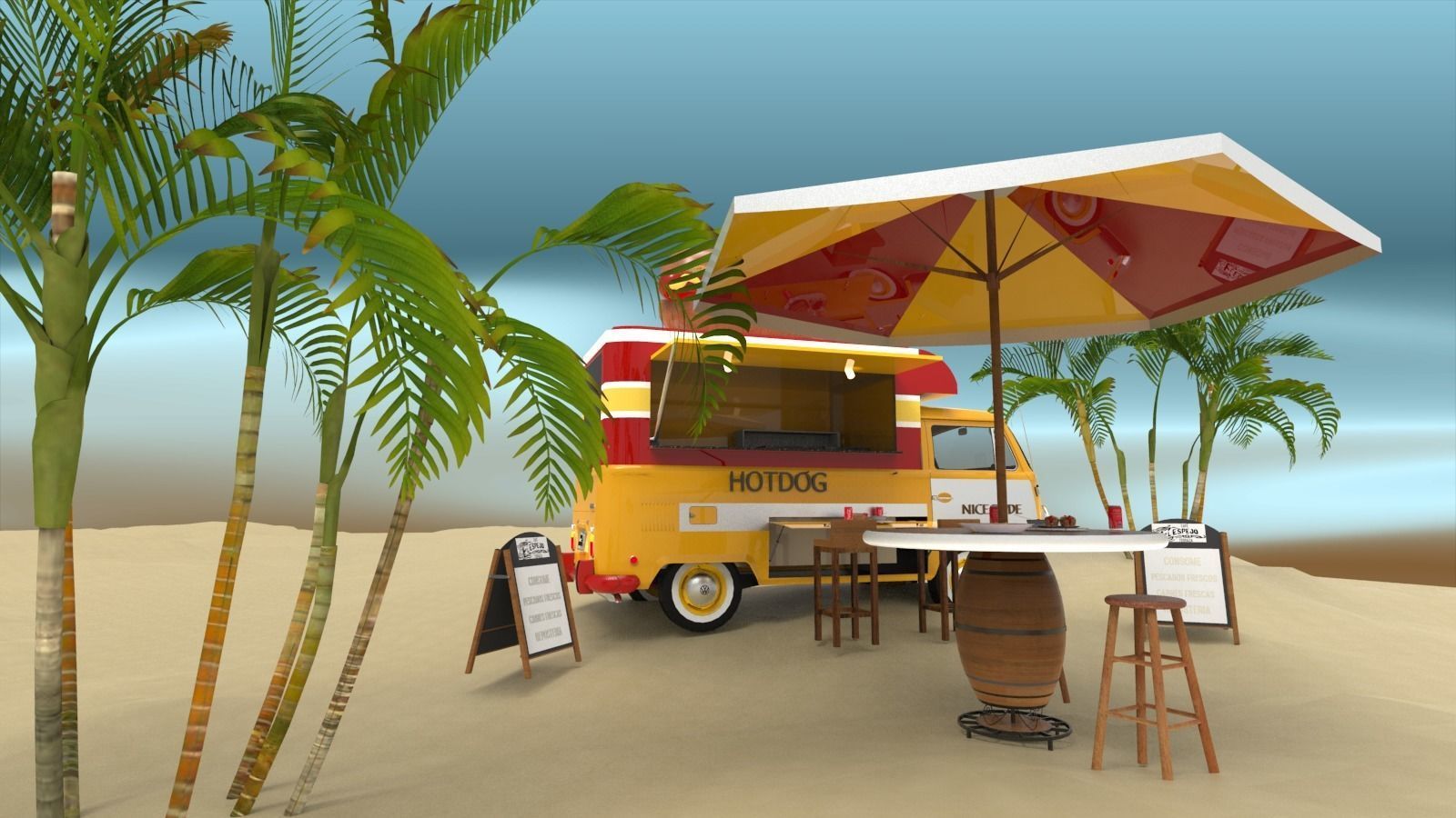 Mobile hotdog cafe 3D model_3