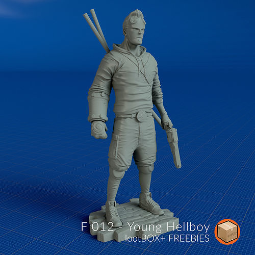 F 012 - YOUNG HELLBOY Free 3D print model