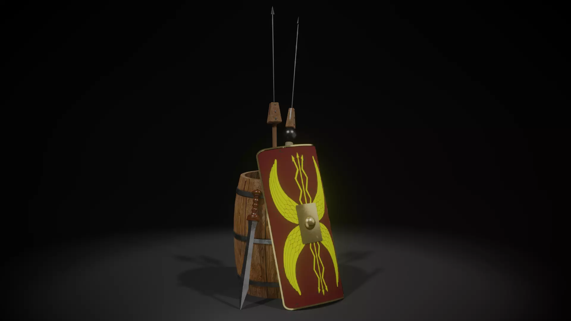 Roman Weapon Kit 3D model_0
