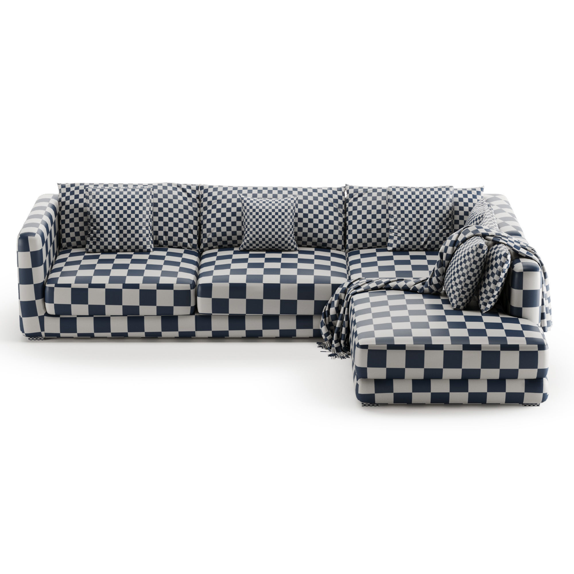 BLAKE LARGE OPEN END CORNER SOFA By Loom Loft 3D model_13