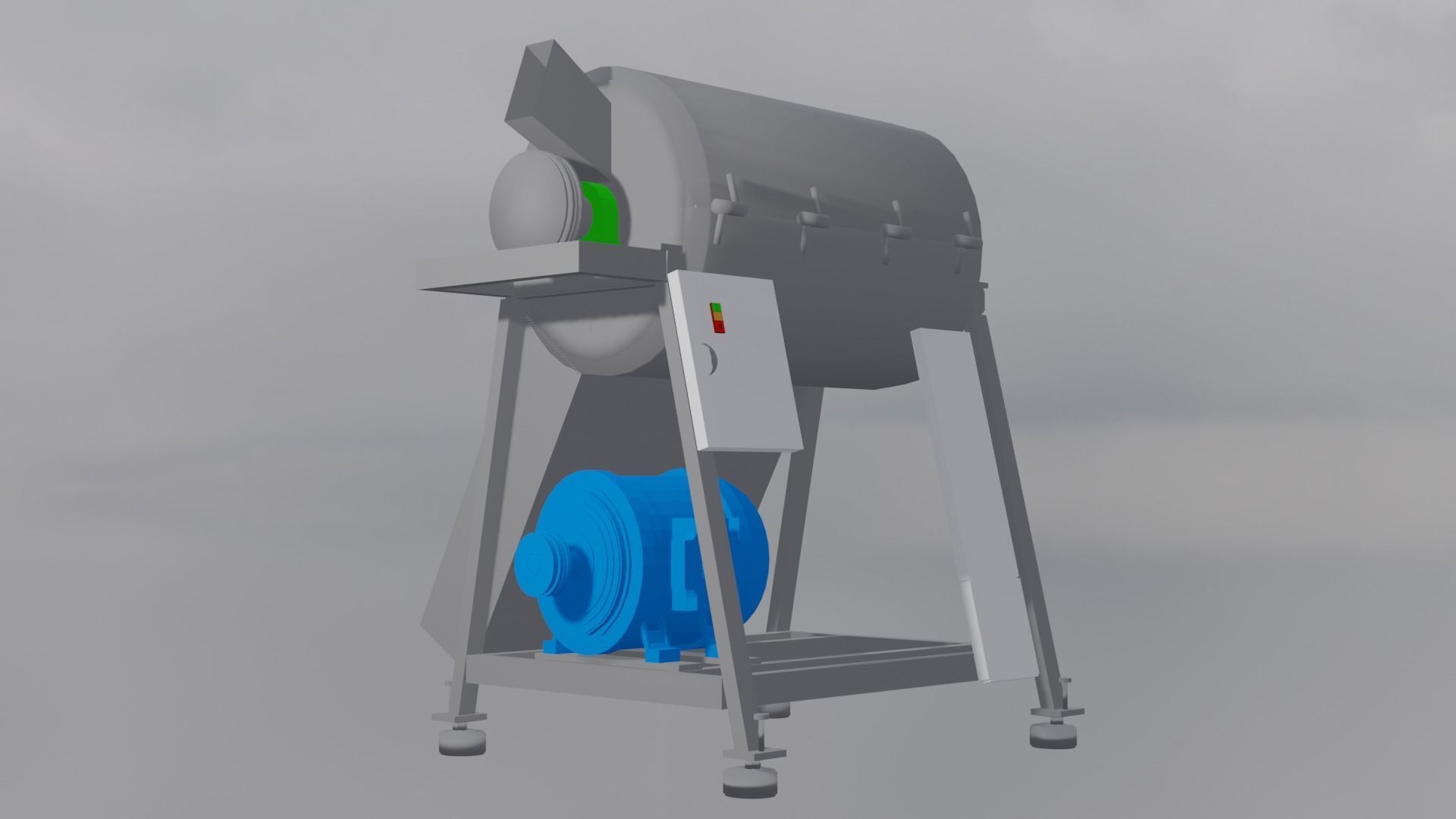 Kernel Corn Pulvurizer Machine 3D model_3