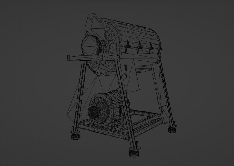 Kernel Corn Pulvurizer Machine 3D model_2