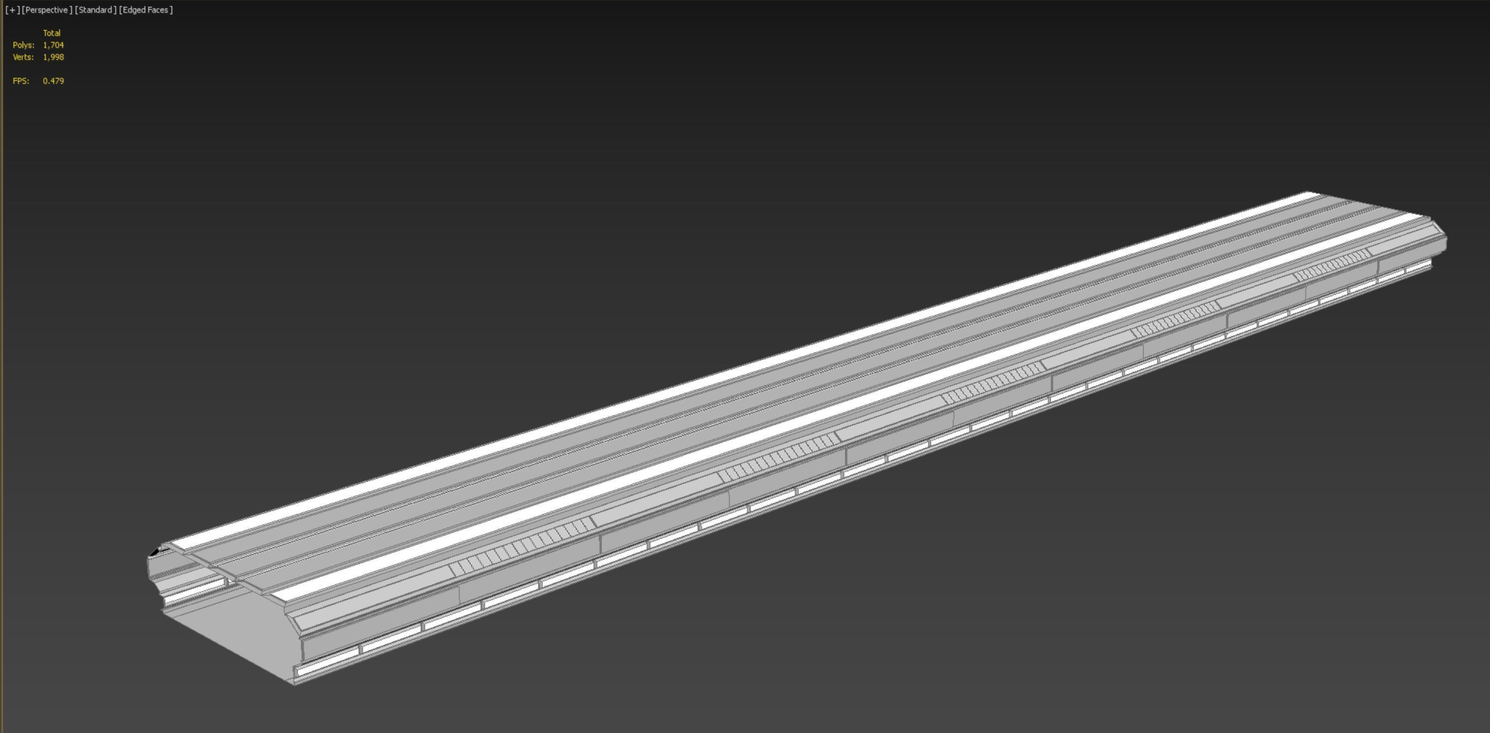 low poly sci fi corridor 11 Low-poly 3D model_6