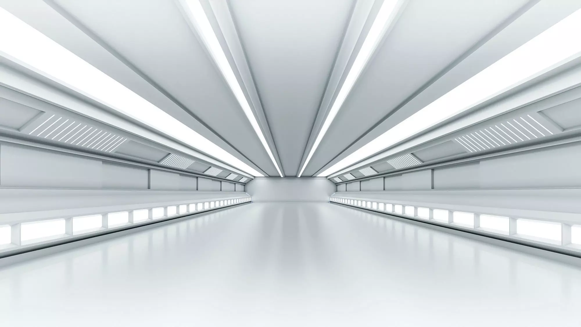 low poly sci fi corridor 11 Low-poly 3D model_0