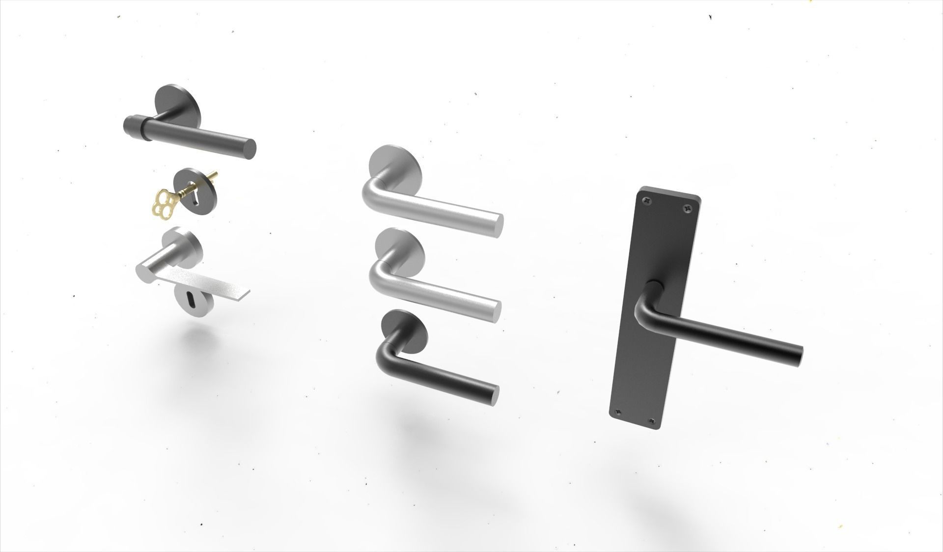 door handle 5 3D model_4