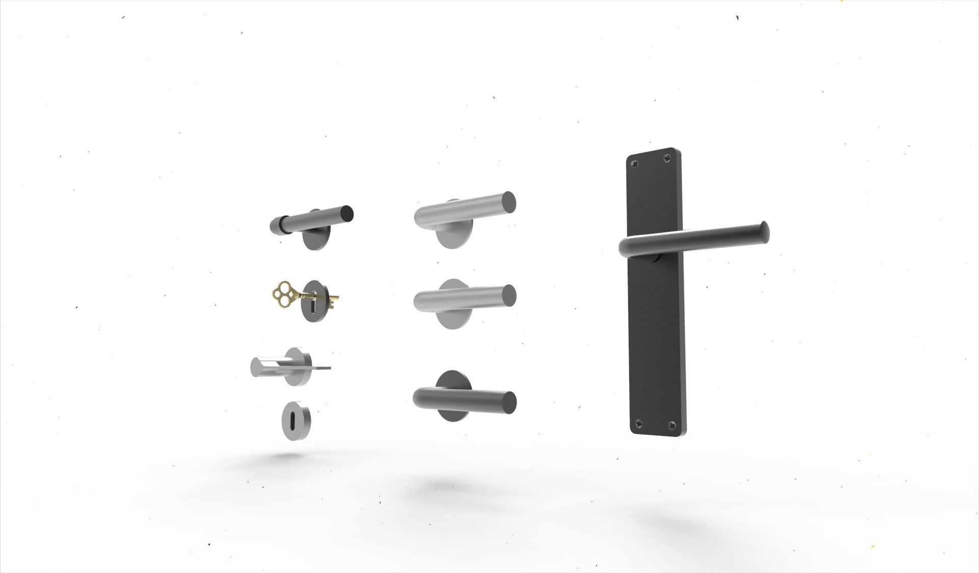 door handle 5 3D model_3