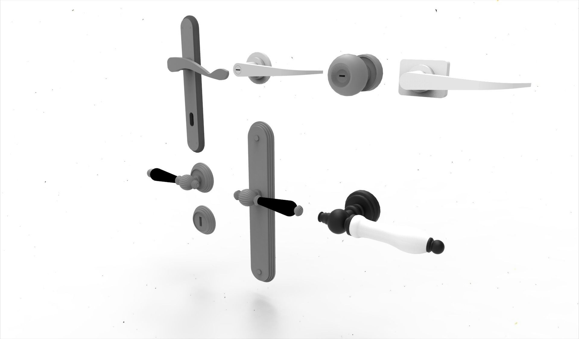 door handle 4 3D model_3