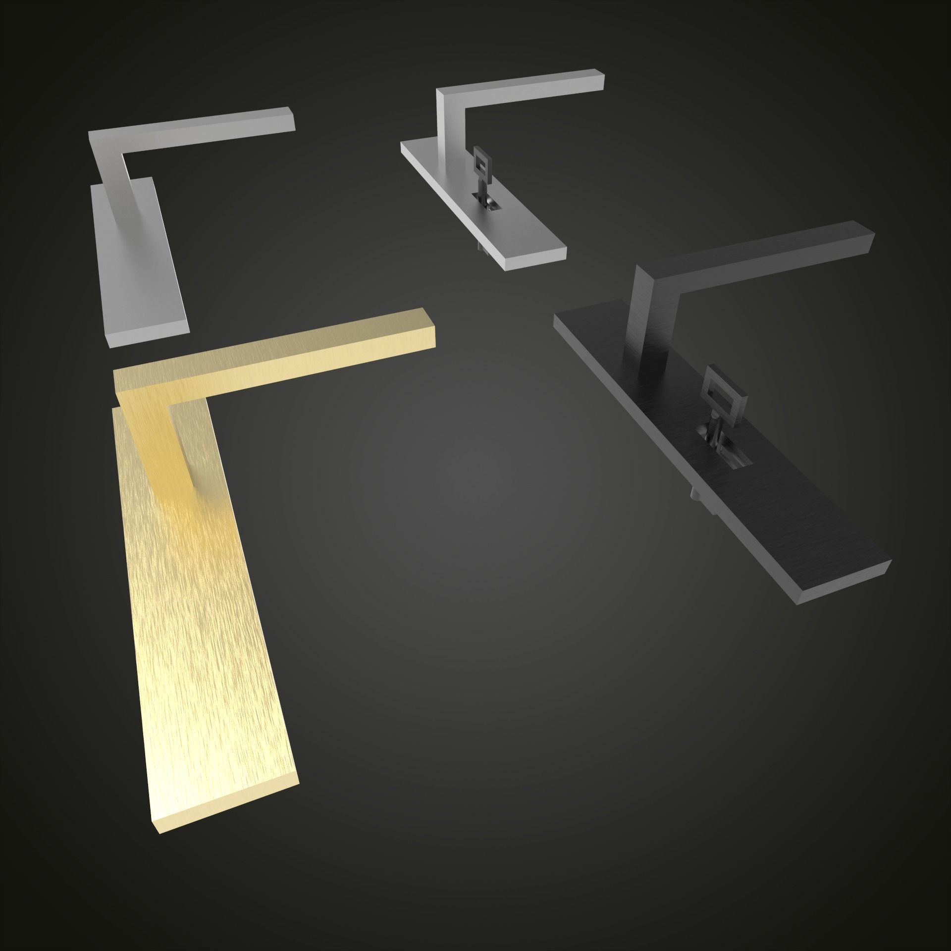 door handle 3D model_7