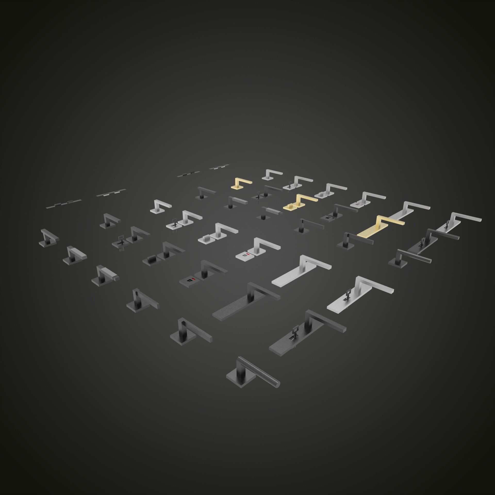 door handle 3D model_3