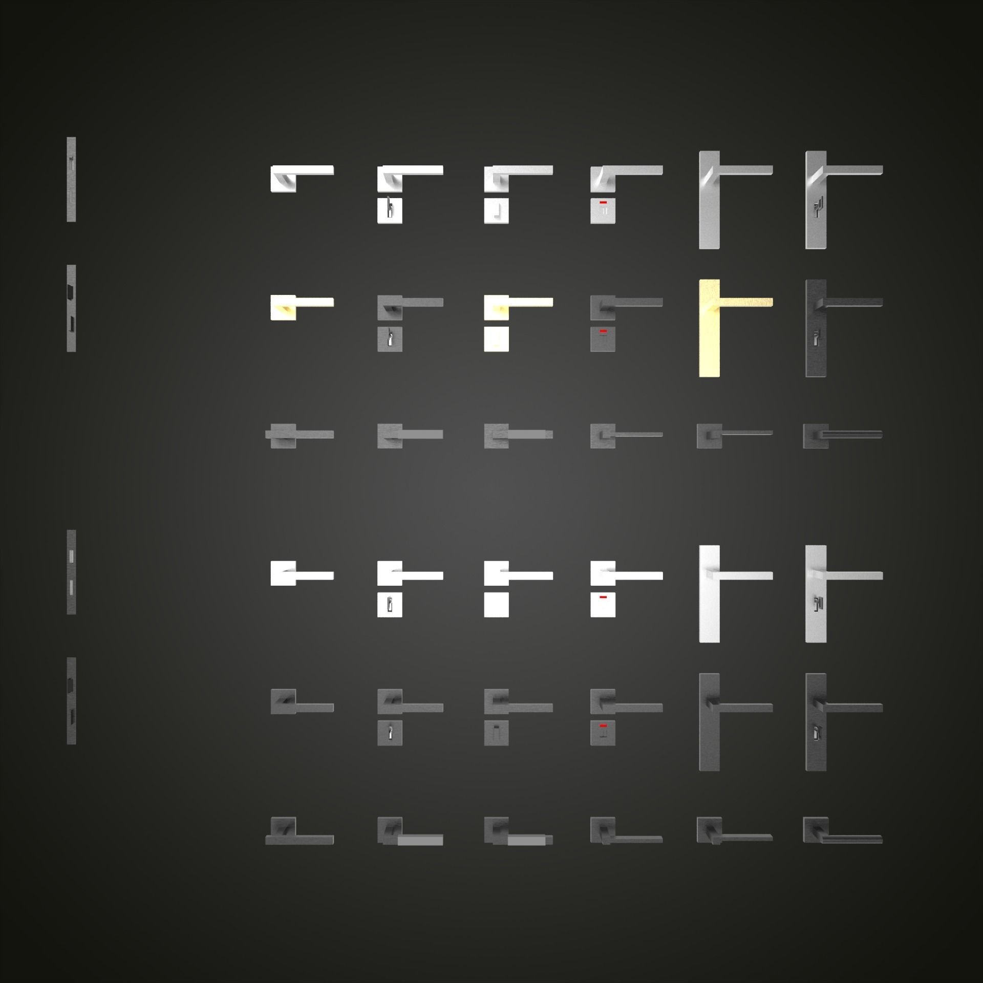 door handle 3D model_5