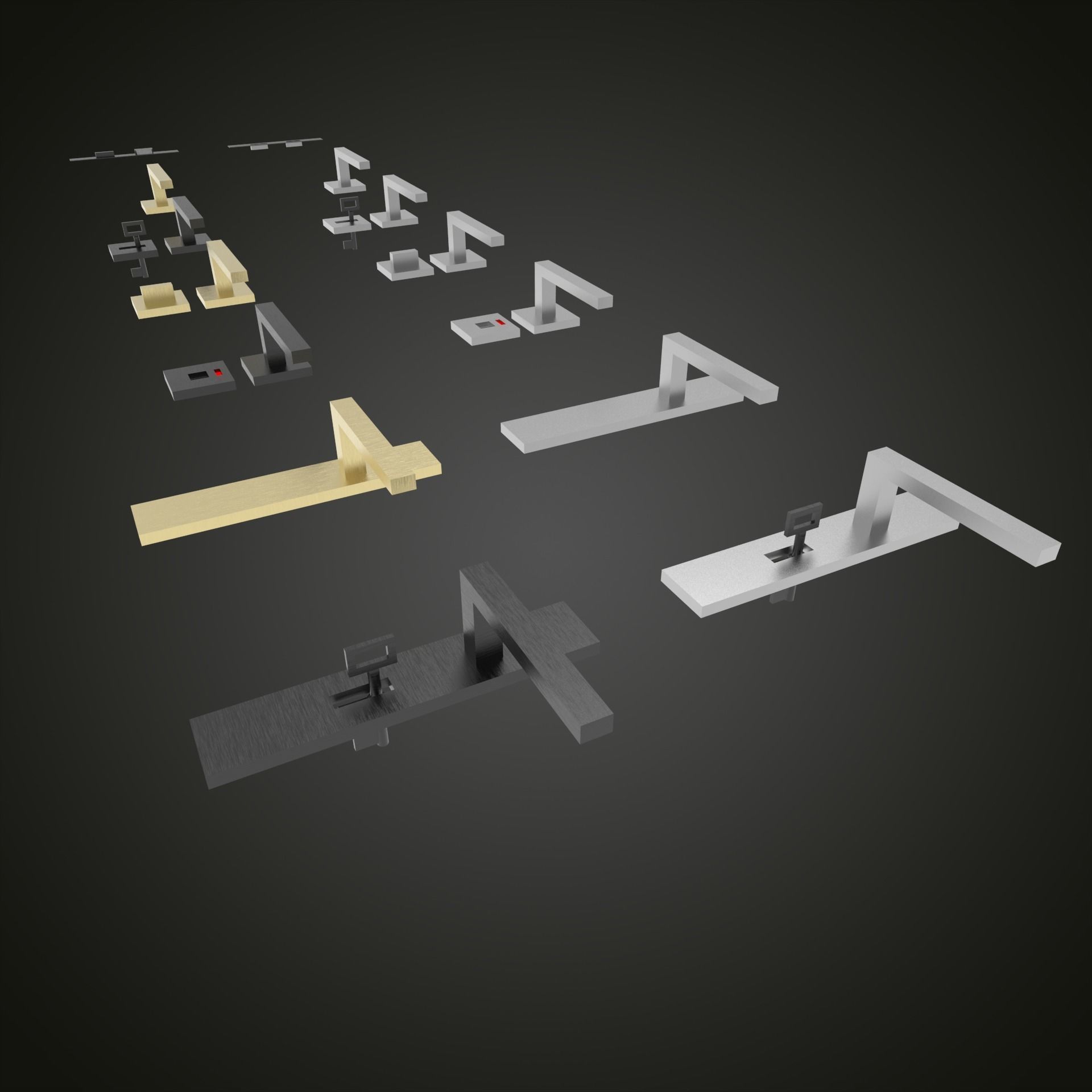 door handle 3D model_8