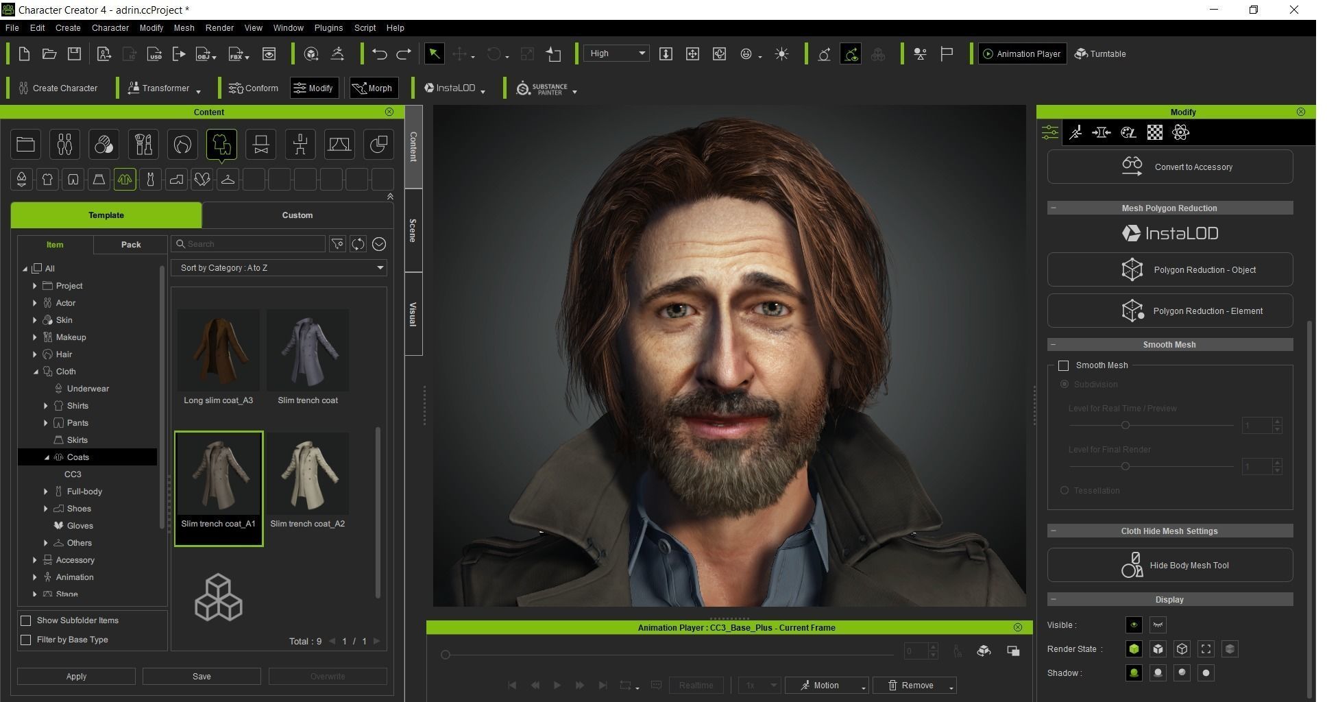 Adrien Brody Rigged animated 2500 Free animations tutorial Low-poly 3D model_21