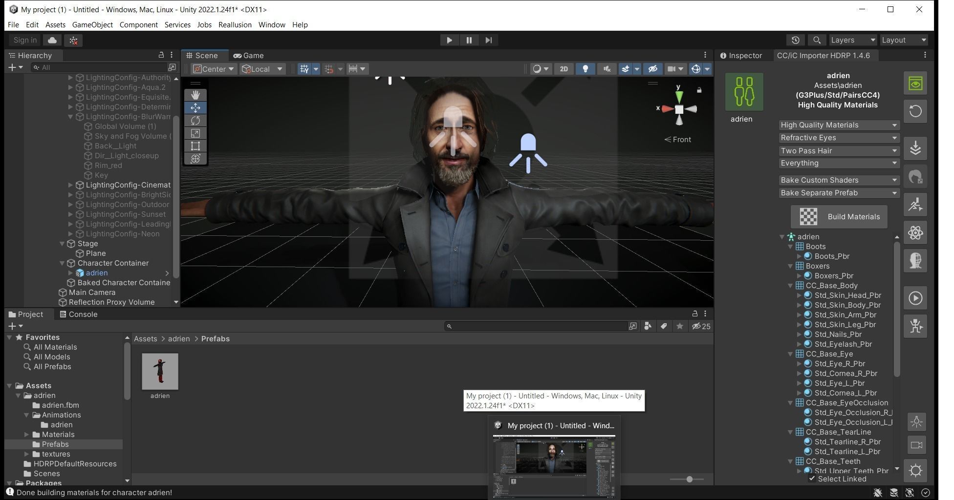 Adrien Brody Rigged animated 2500 Free animations tutorial Low-poly 3D model_23
