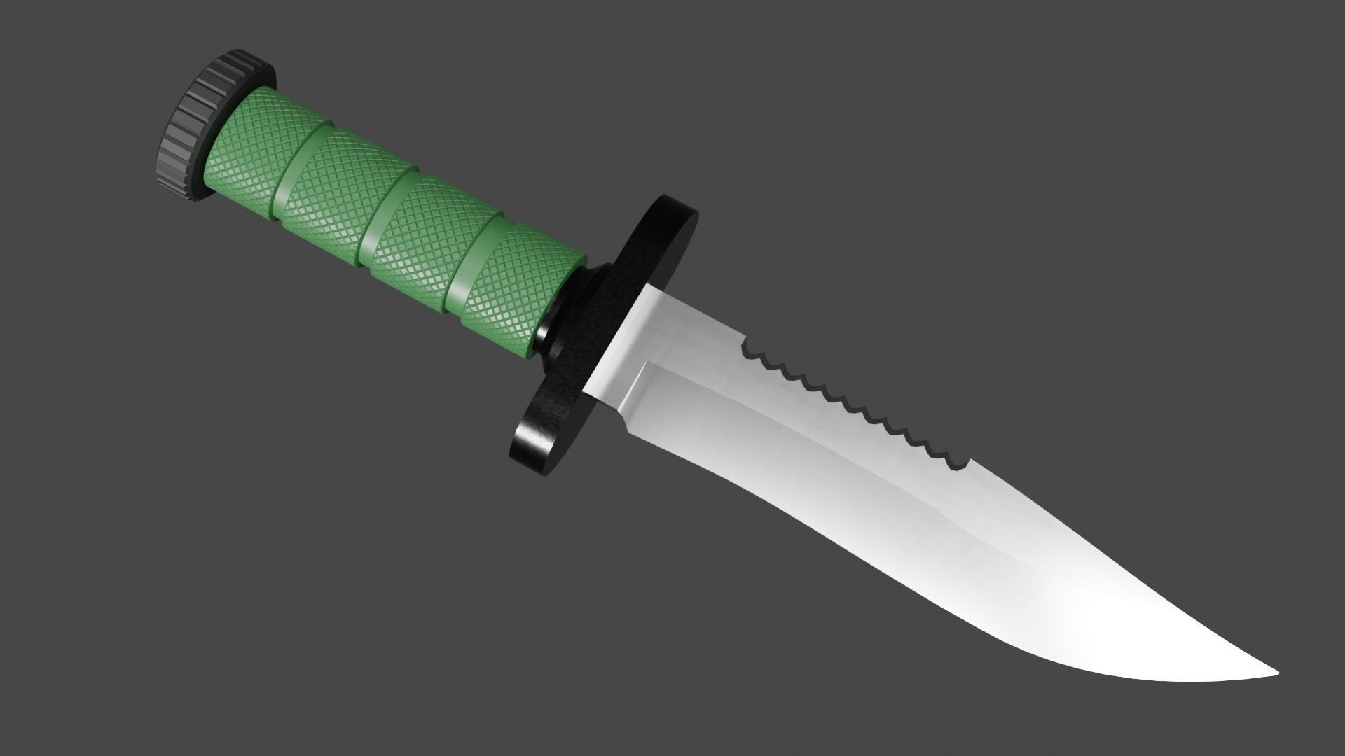 Survival Knife 3D model_4