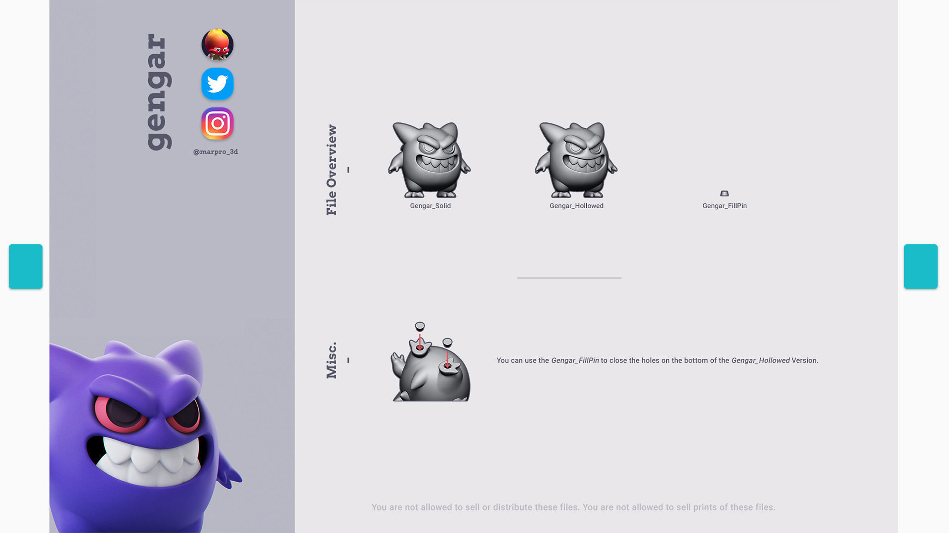 Pokemon - Charizard Gengar Wooper 3D print model_2