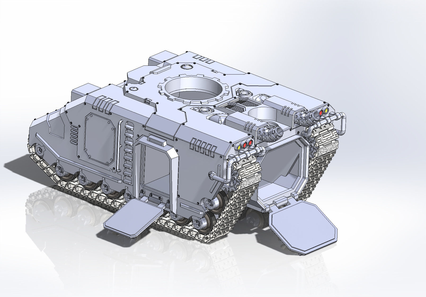 Repulsor Executioner with panzer tracks 3D model 3D printable | CGTrader