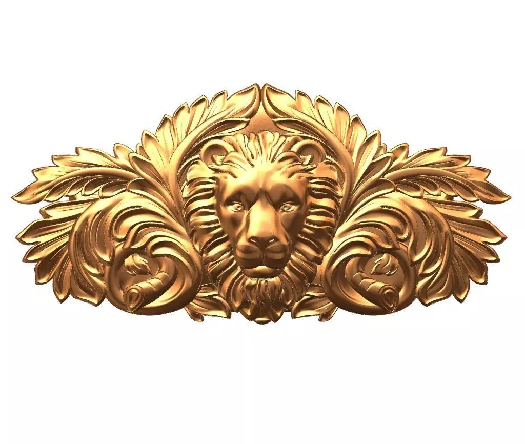 Lion ornament 3D print model_0