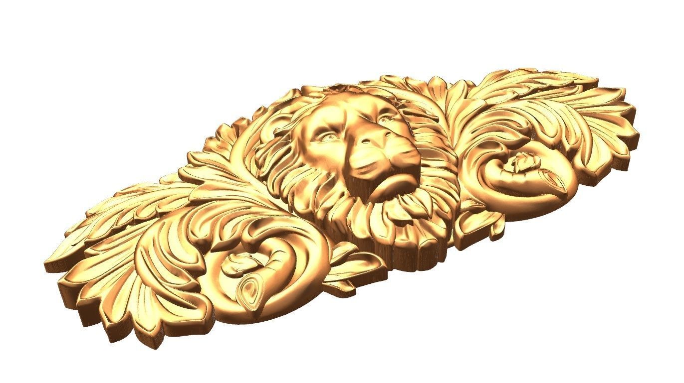 Lion ornament 3D print model_2