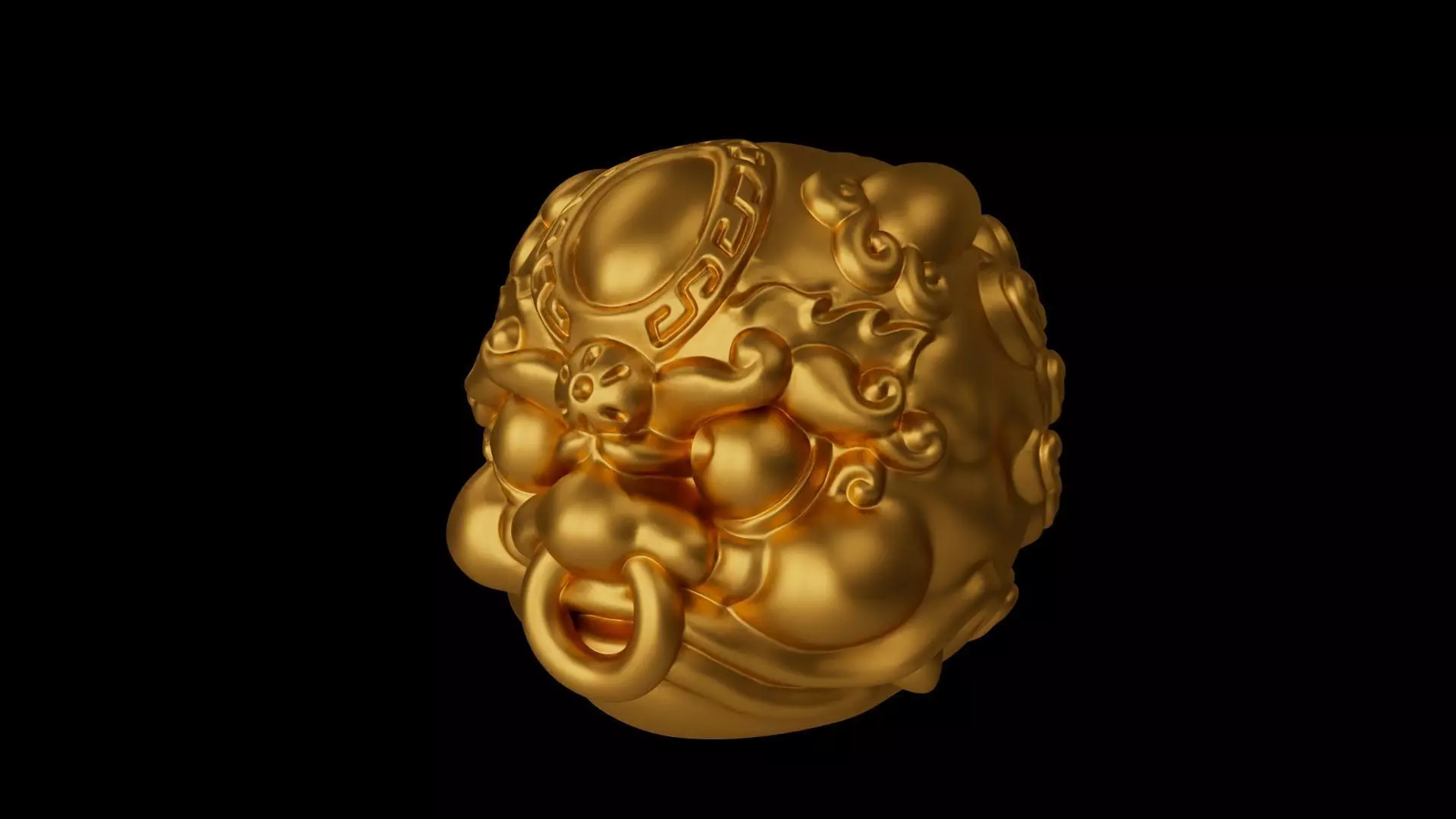 Round carving 3D print model_0