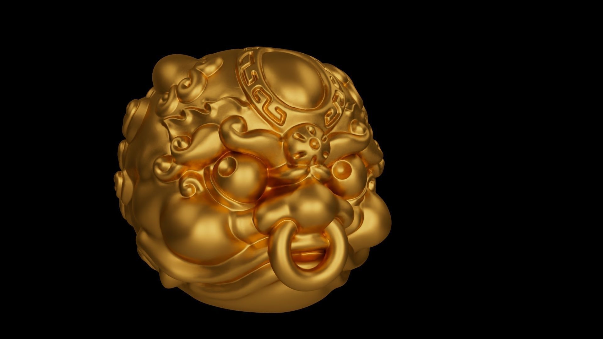 Round carving 3D print model_1