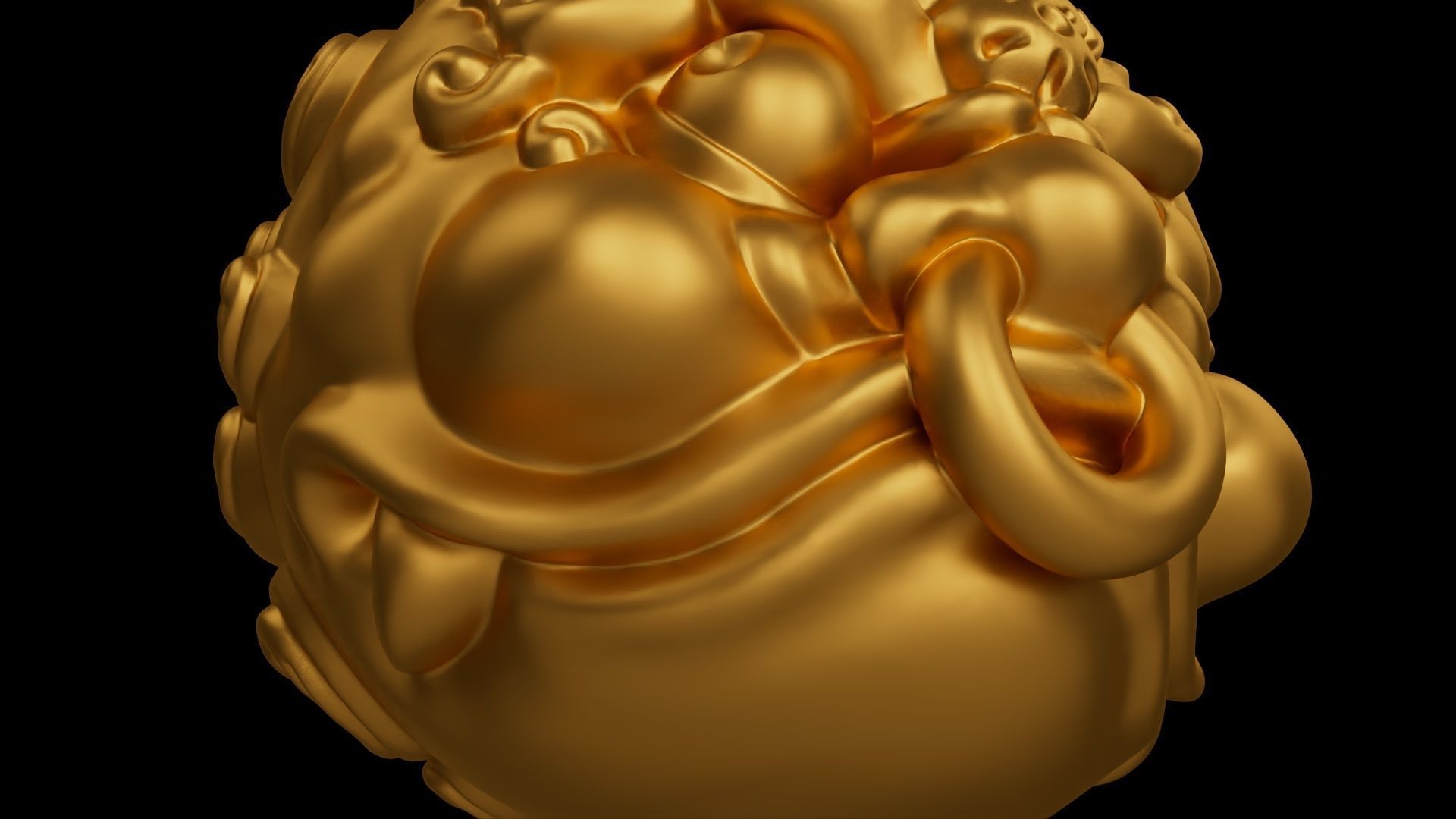 Round carving 3D print model_4