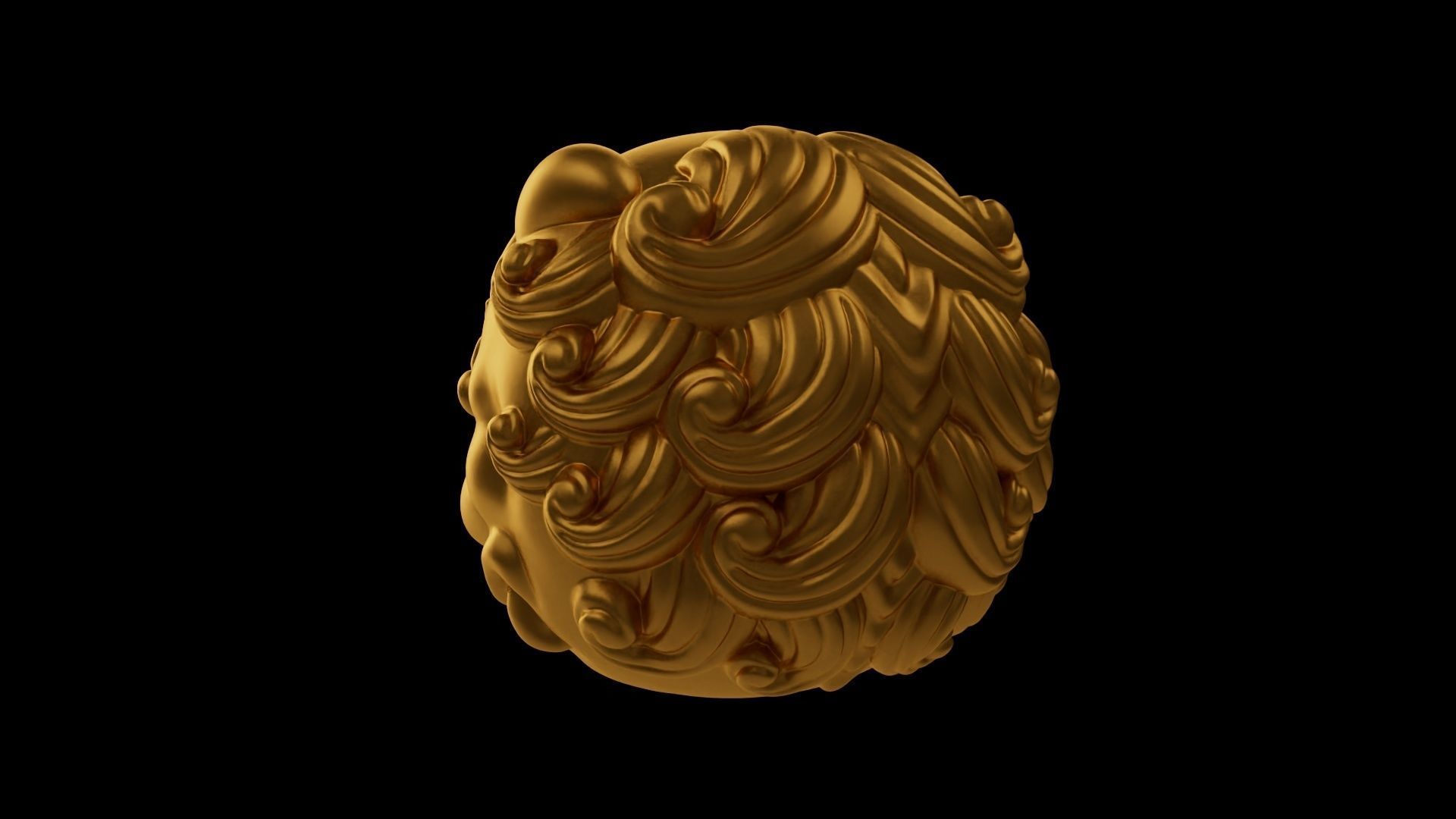 Round carving 3D print model_2