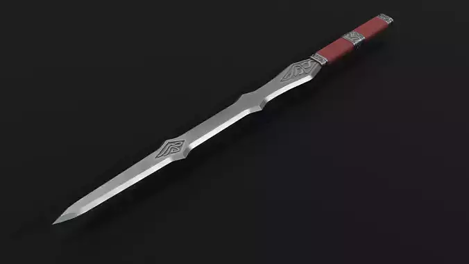 Elven sword low-poly